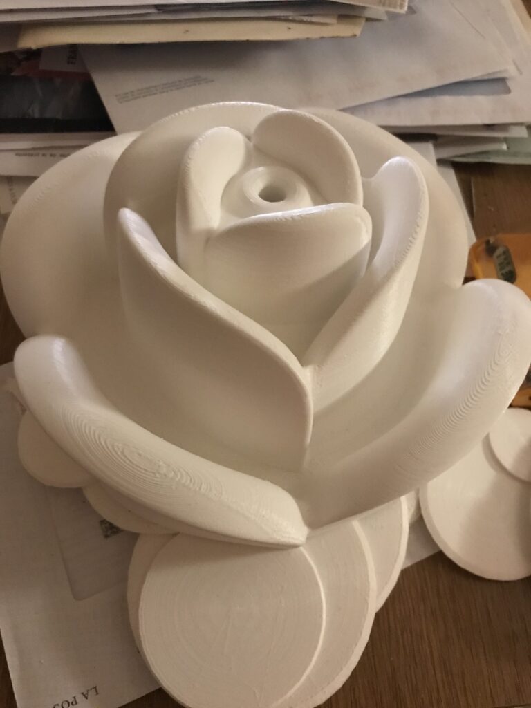 Rose blanche — réalisation de l’atelier 3D Fabbtory