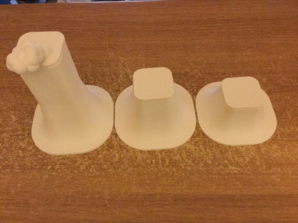 Trois pièces blanches — réalisation de l’atelier 3D Fabbtory