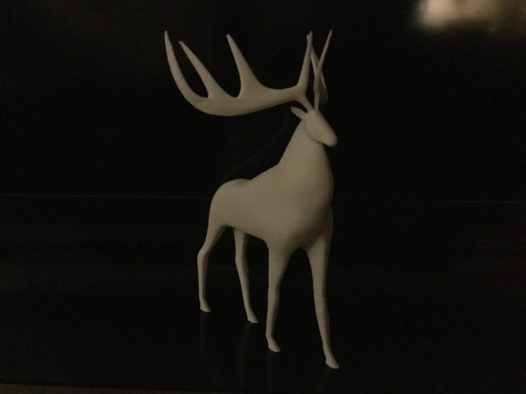 Cerf stylisé — réalisation de l’atelier 3D Fabbtory